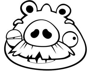 Pig with a Mustache from Angry Birds