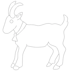 Basic Goat Drawing Coloring Page