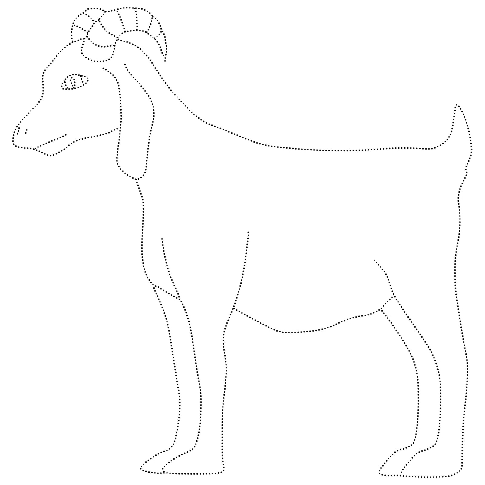 Goat Tracing Coloring Page Coloring Page