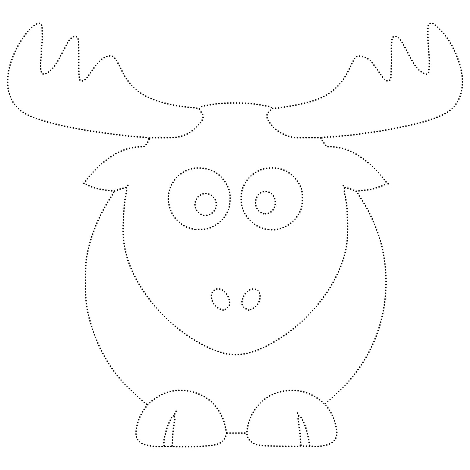 Moose Tracing Page Coloring Page