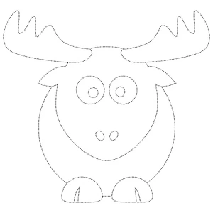Moose Tracing Page Coloring Page