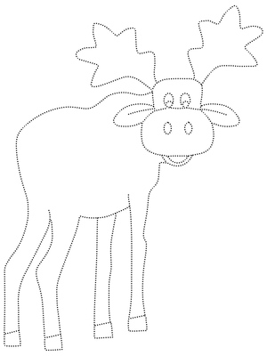 Printable Moose Tracing Worksheet