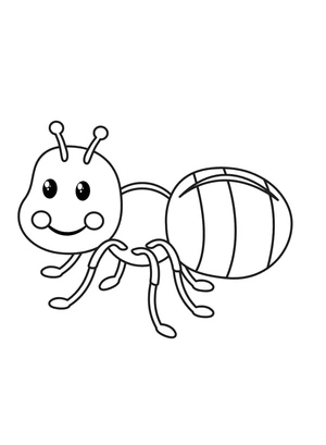 Graphic Ants Coloring Page