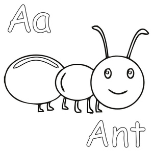Simple Letter A and Ant