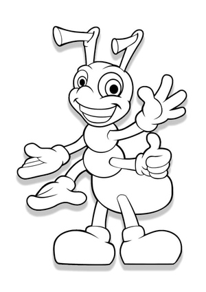 Sticker with an Ant