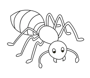 Vector Ant Coloring Page Coloring Page