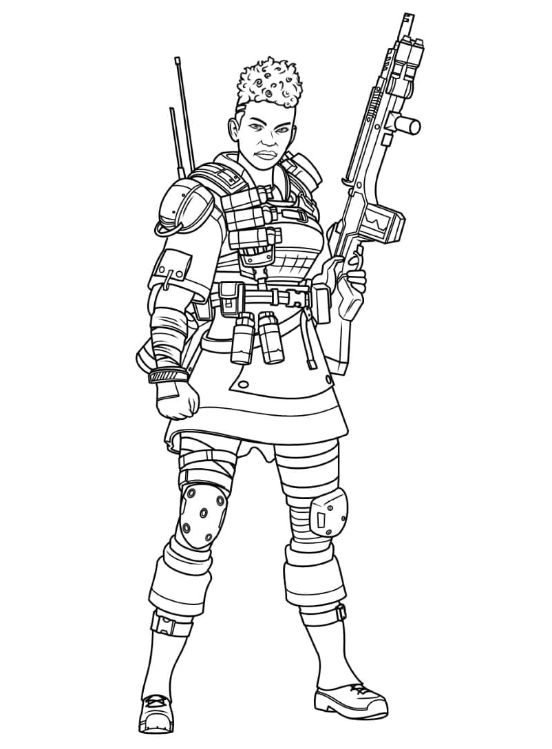 Bangalore from Apex Legends Coloring Page