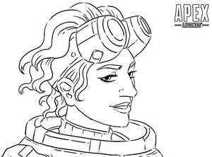 Horizon from the video game Apex Legends Coloring Page