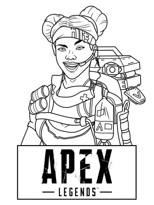 Lifeline, a popular character from the game Apex Legends Coloring Page