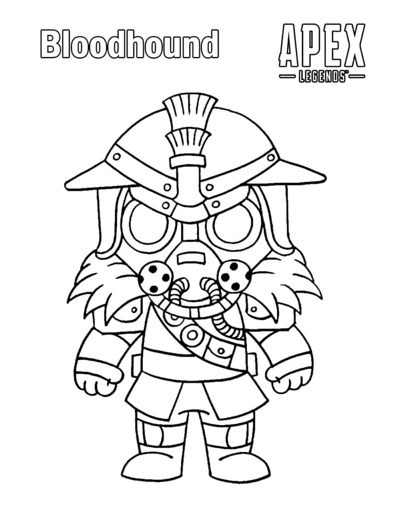 Miniature Bloodhound Coloring Page