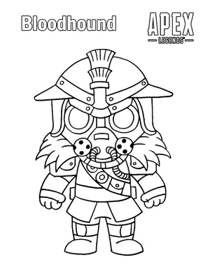 Miniature Bloodhound Coloring Page