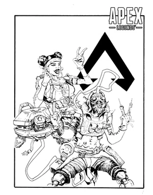 Octane and Lifeline coloring page from Apex Legends Coloring Page