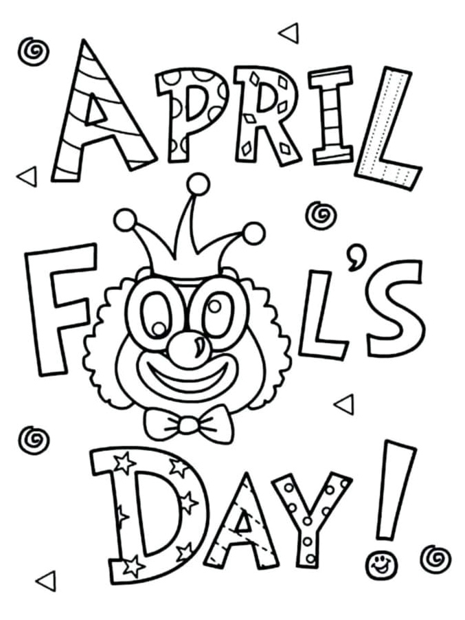 Printable April Fools' Day Coloring Page Coloring Page