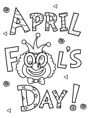 Printable April Fools' Day Coloring Page Coloring Page
