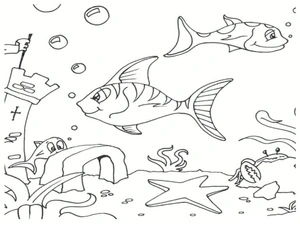Bottom of the Ocean Coloring Page