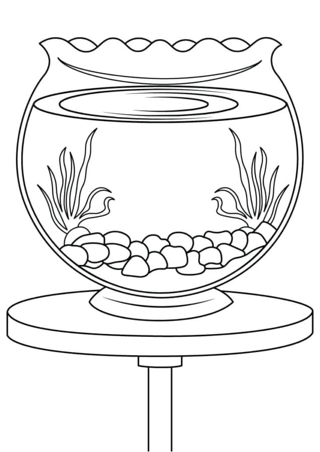 Ideal Fish Tank Coloring Page