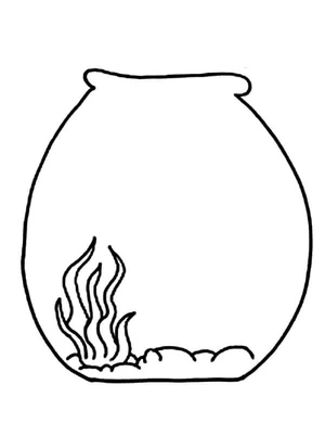 My Aquarium Caricature Coloring Page