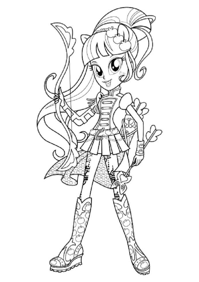 Archery with Applejack Coloring Page
