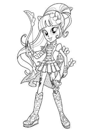 Archery with Applejack Coloring Page