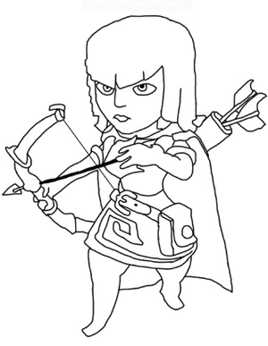 Clash of Clans Archer Coloring Page