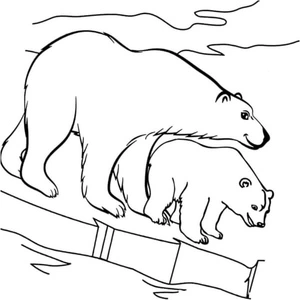 Fun on the Ice Floe Coloring Page