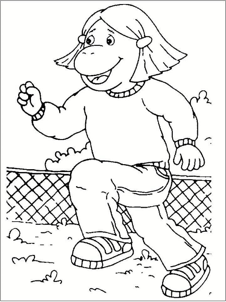 Fran from Arthur Coloring Page