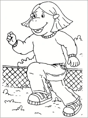Fran from Arthur Coloring Page