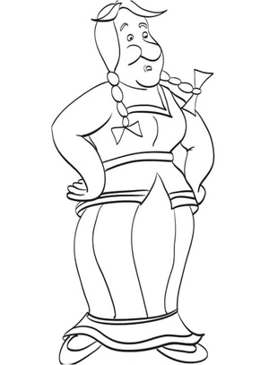 Mother of Obelix Coloring Page