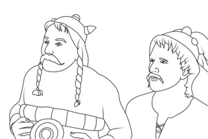 Two Characters from "Asterix and Obelix"
