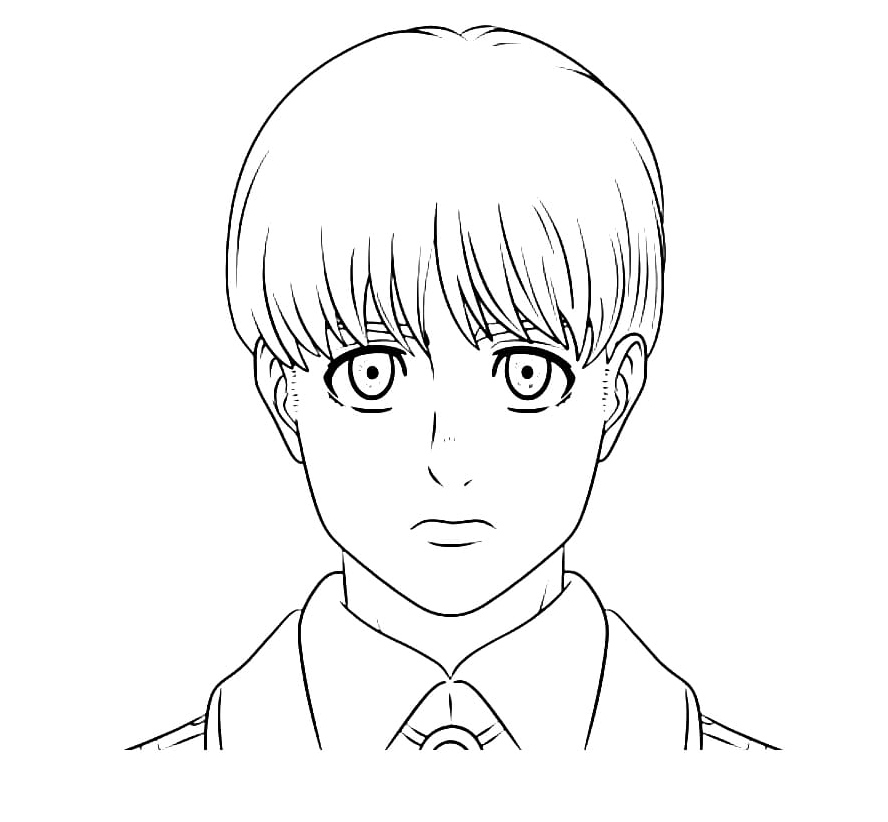 Armin from the anime series Attack on Titan Coloring Page