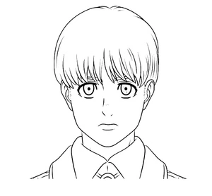 Armin from the anime series Attack on Titan Coloring Page