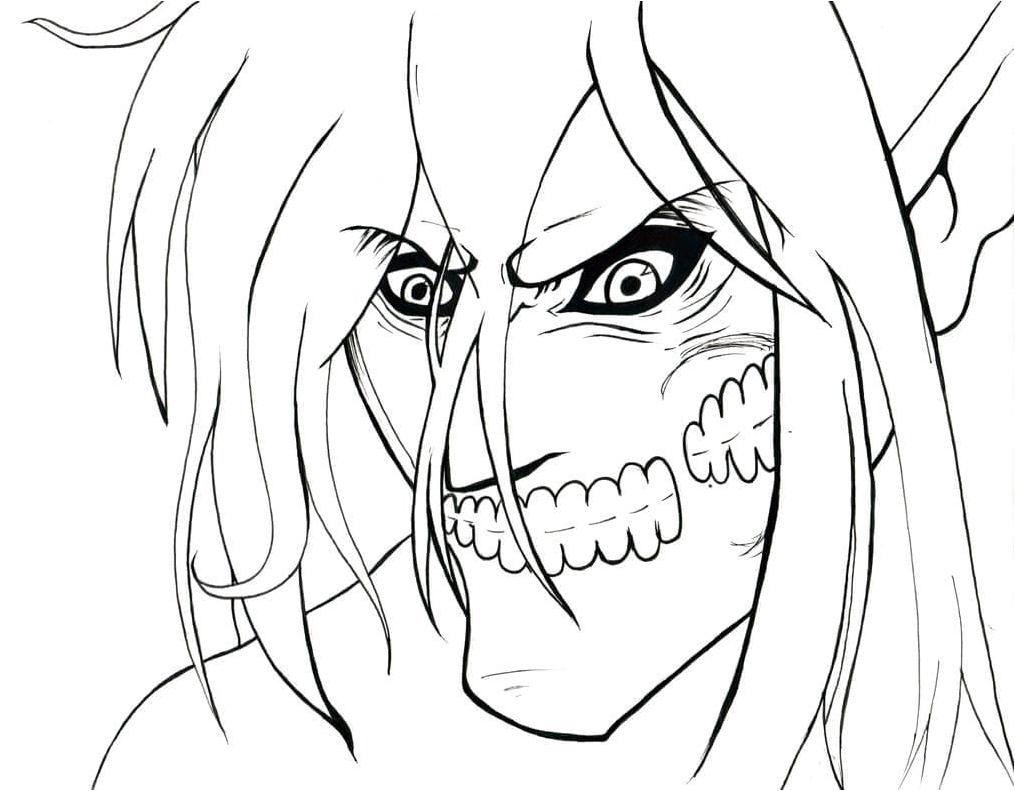 Eren the Titan Coloring Page