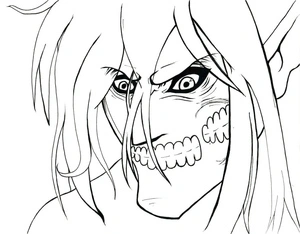 Eren the Titan Coloring Page