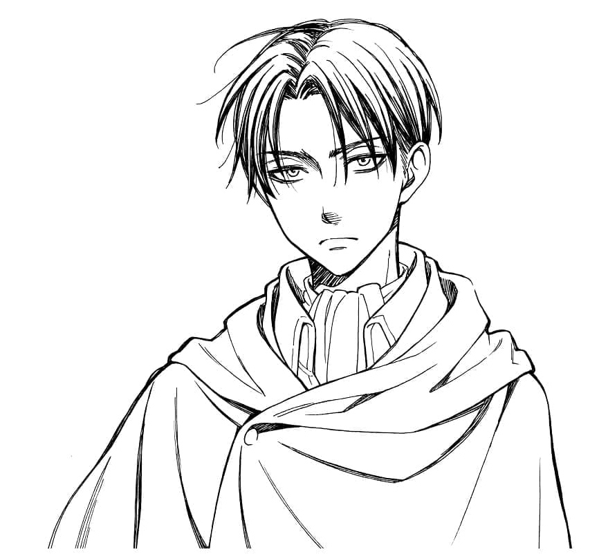 Free Drawing of Levi Ackerman - Non-Coloring Image Coloring Page