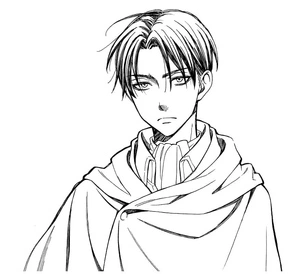 Free Drawing of Levi Ackerman - Non-Coloring Image Coloring Page