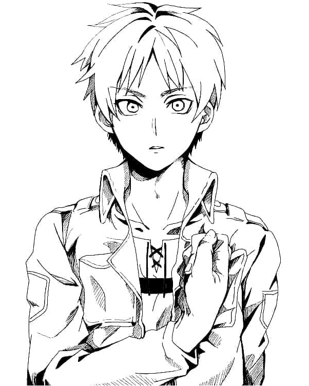 Image of Eren Yeager Coloring Page