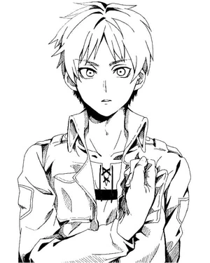Image of Eren Yeager Coloring Page