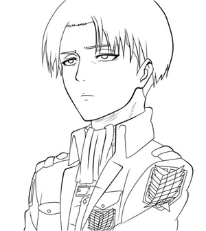 Levi from Attack on Titan Coloring Page
