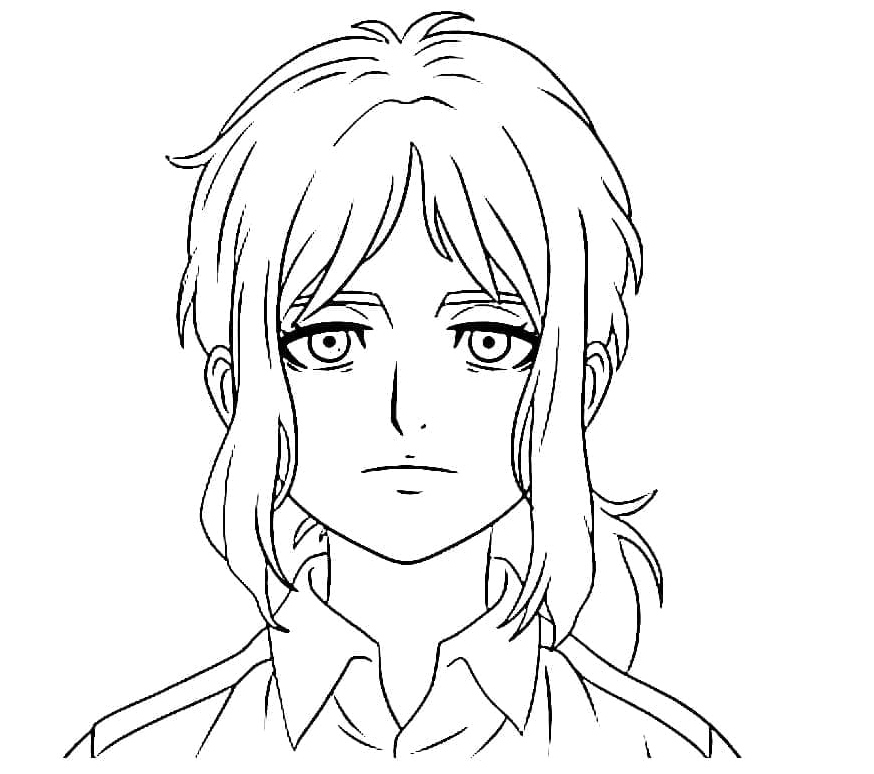 Pieck Finger from Attack On Titan Coloring Page