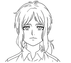 Pieck Finger from Attack On Titan Coloring Page