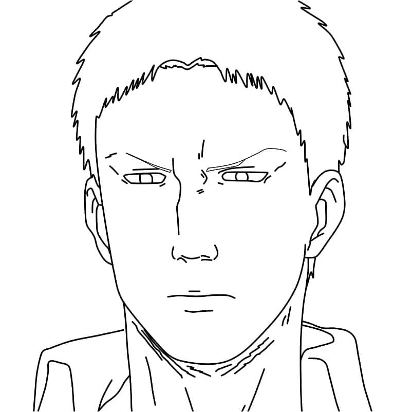 Reiner Braun from Attack on Titan Coloring Page