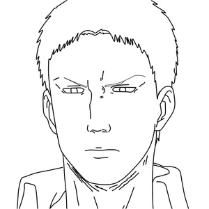Reiner Braun from Attack on Titan Coloring Page