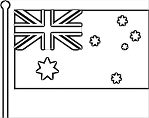Australia Flag Coloring Page Coloring Page