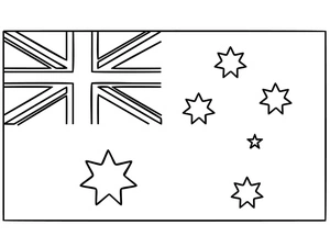 Australian Flag Coloring Page
