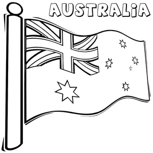 Printable Australia Flag Coloring Page Coloring Page