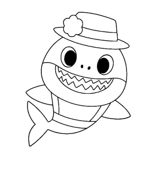 Free Baby Shark Coloring Page