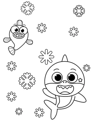 Printable Baby Shark Coloring Sheet Coloring Page