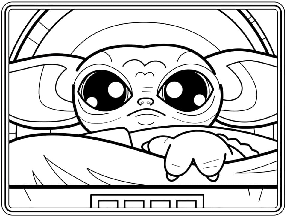 Free Printable Baby Yoda Coloring Page Coloring Page
