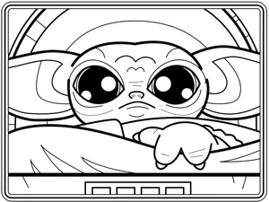 Free Printable Baby Yoda Coloring Page Coloring Page