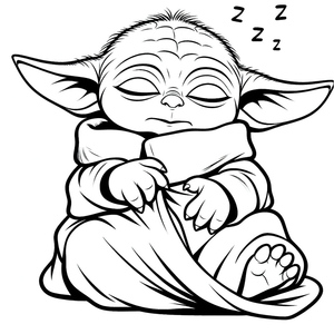 Sleeping Baby Yoda
